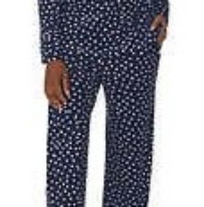 Navy blue Nautica polka dot leisure suit.